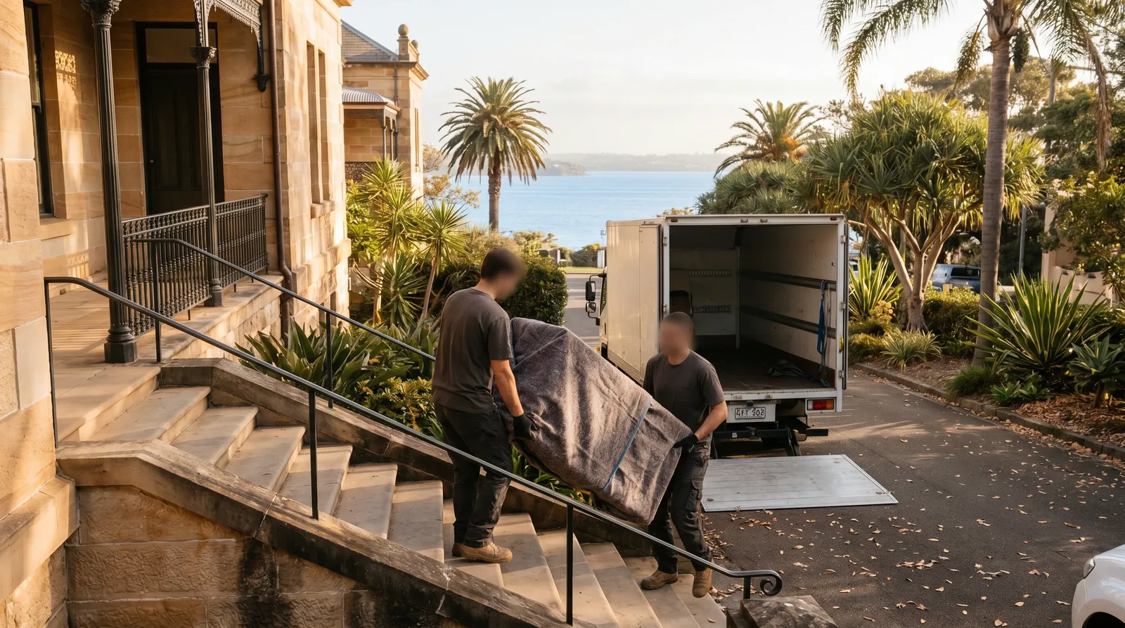 Moving a grand bayside home: the stairs, the piano, the art and the bay-edge access