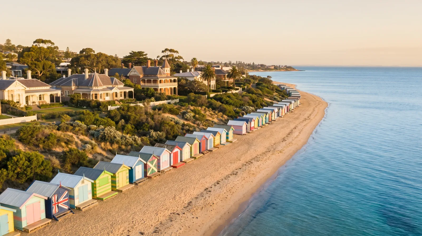 A street scene in Brighton, Melbourne bayside